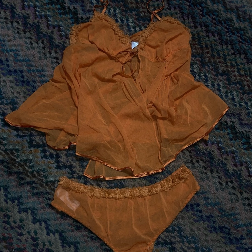 Women's Orange Intimate Set